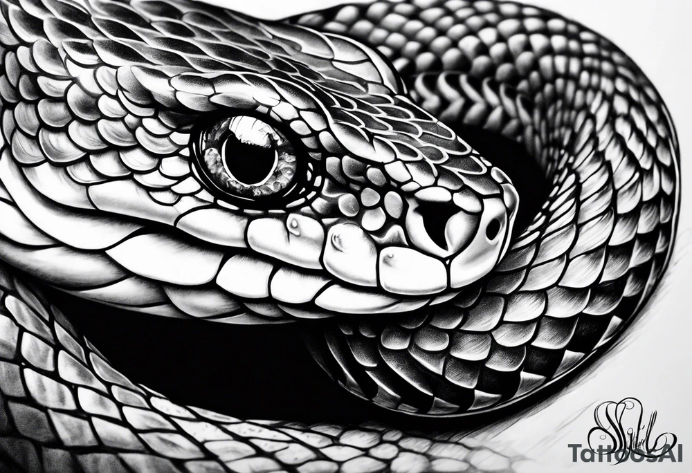 Litlle snake tattoo idea