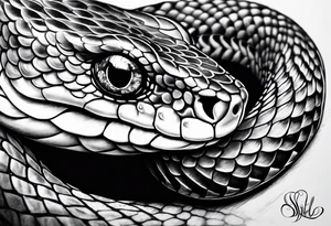 Litlle snake tattoo idea