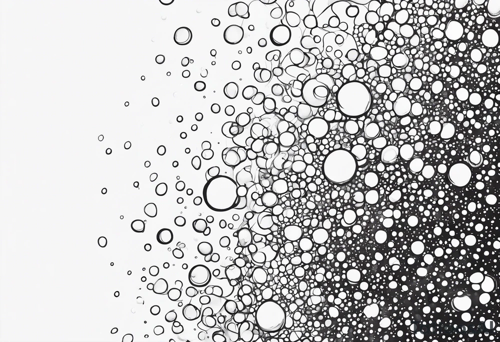 Draw me some magical really simple underwater bubbles and simple stars tattoo idea