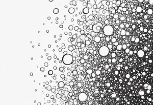 Draw me some magical really simple underwater bubbles and simple stars tattoo idea