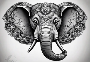 Lego Elephant head m tattoo idea