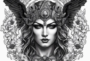 Roman devil Roman angel tattoo idea