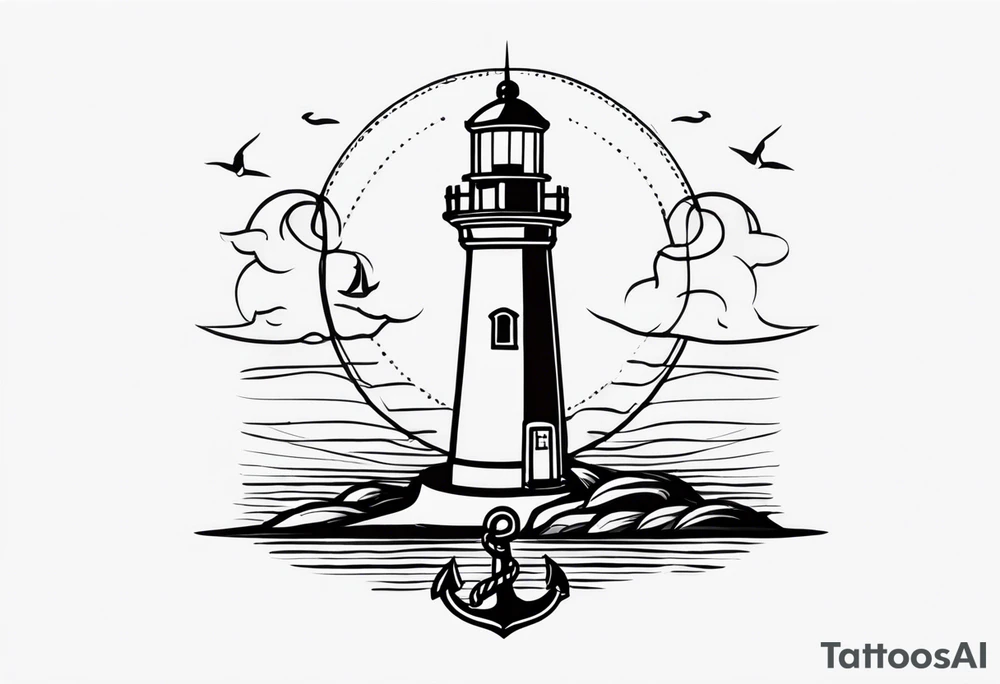 Lighthouse and anchor that says "MY BEACON, MY ANCHOR" tattoo idea Lighthouse and anchor that says "MY BEACON, MY ANCHOR" tattoo idea