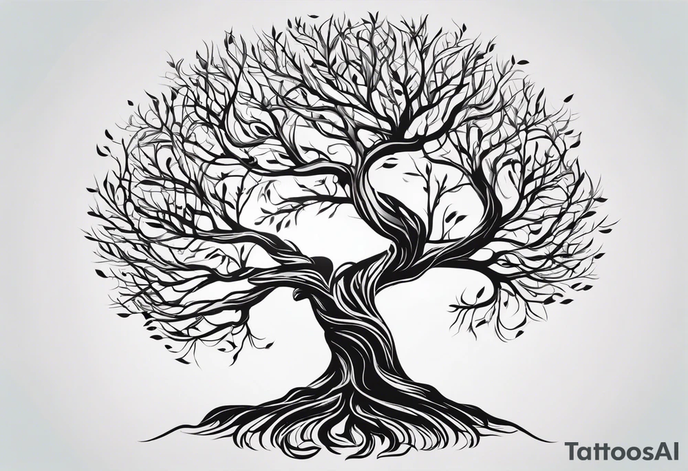 I would like a tattoo of a tree, but the branches spread across the arm in a tribal fashion tattoo idea