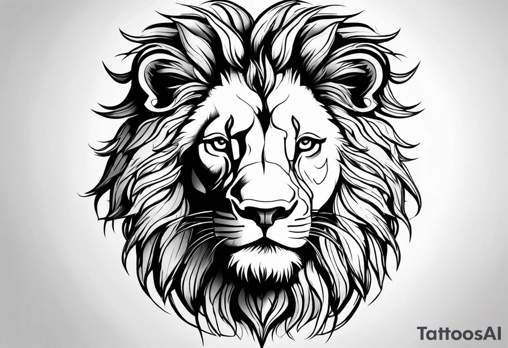 Lion head tattoo idea