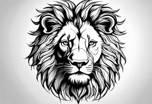 Lion head tattoo idea