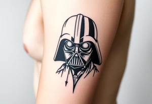 star wars in a linear design for forearm not more than 15 cm tattoo idea