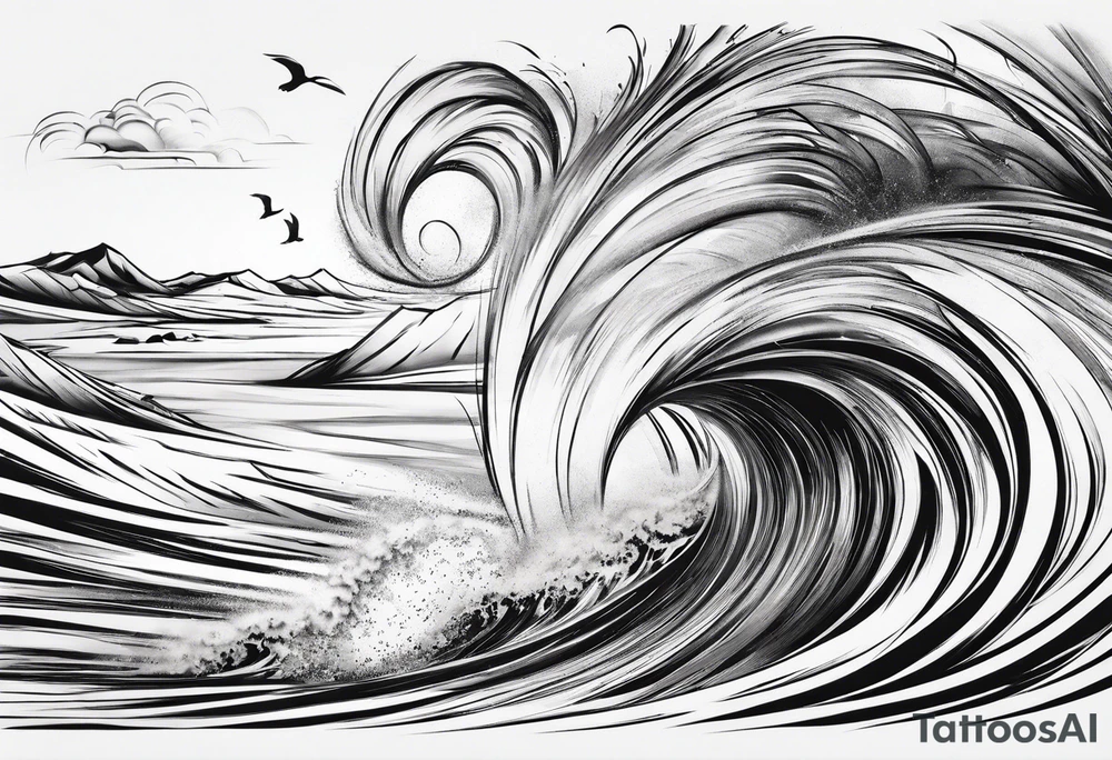 Sand blowing in the wind tattoo idea