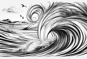Sand blowing in the wind tattoo idea