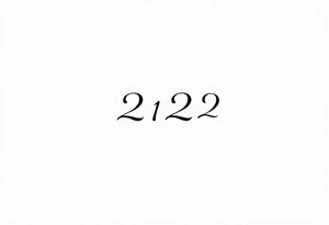 a tatto that says 224  in cyber font no decorations minimalist tattoo idea