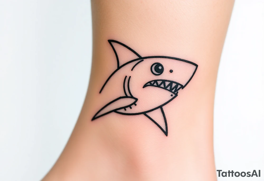 Trippy shark tattoo idea