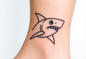 Trippy shark tattoo idea