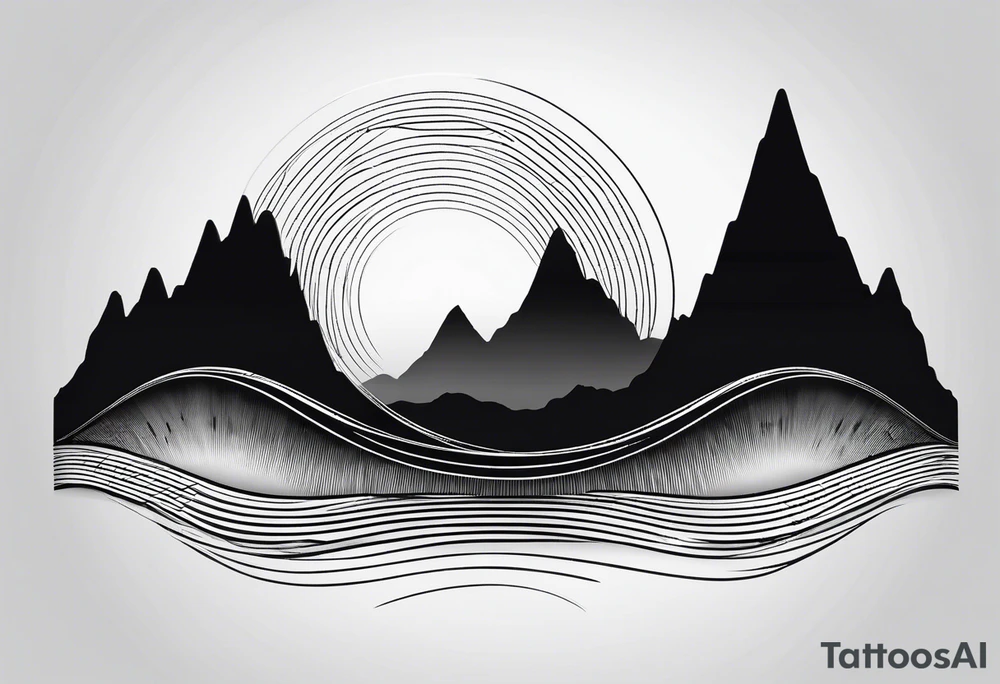 sound wave spectrum tattoo idea