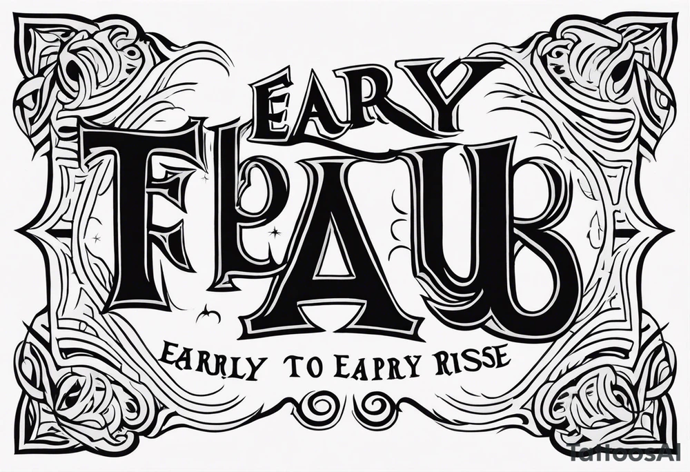 Early to bed, Early to rise, Makes a man young healthy and wise tattoo idea