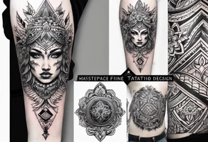 cross fine line tattoo idea