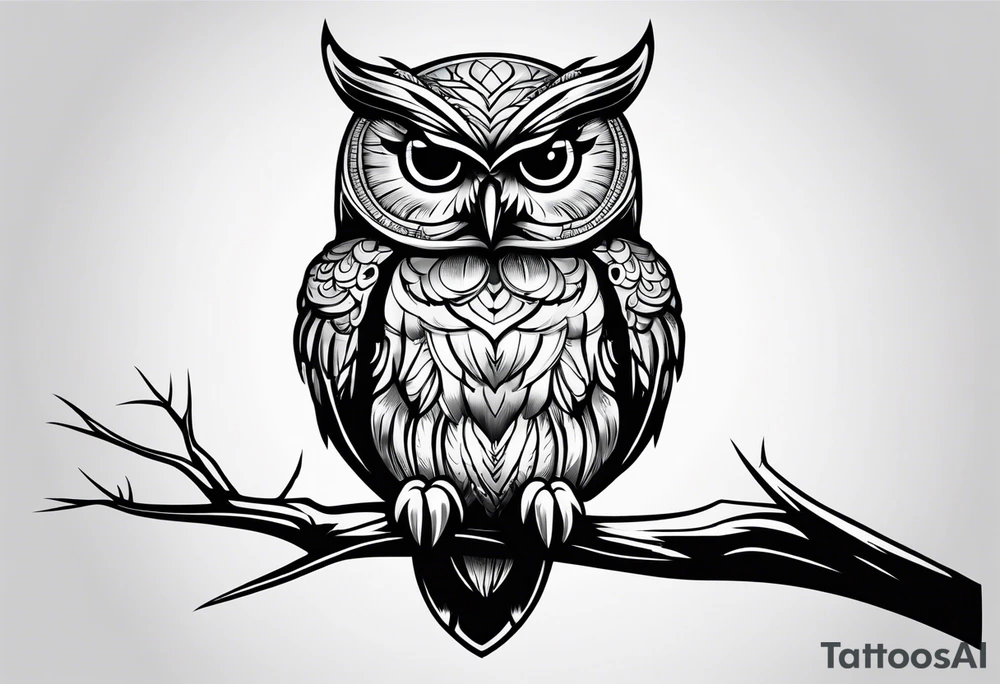 Friendly owl tattoo idea
