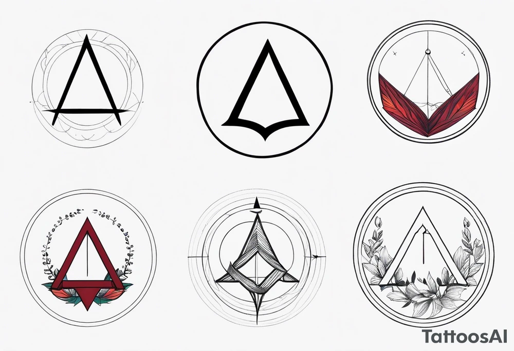 A simple Δ tattoo with a circle around it. tattoo idea