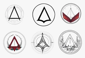 A simple Δ tattoo with a circle around it. tattoo idea