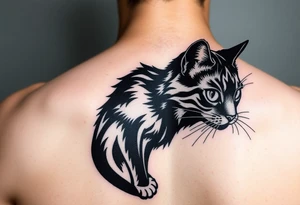 black cat tattoo idea