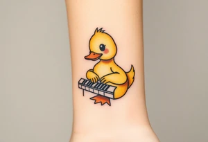 psyduck playing piano tattoo idea