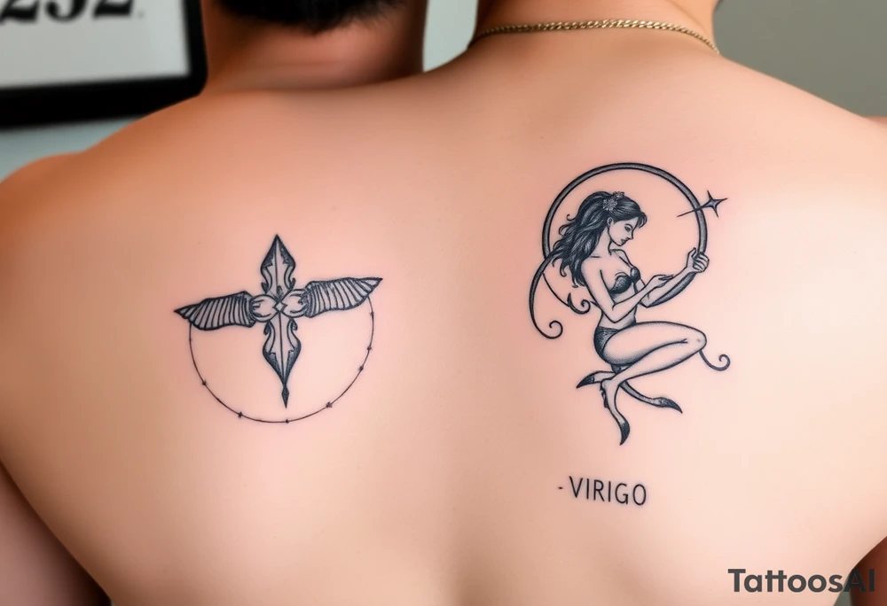 Best friends 333 one is a sagittarius and one a virgo tattoo idea