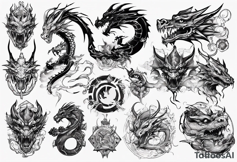 computer parts dragon tattoo idea