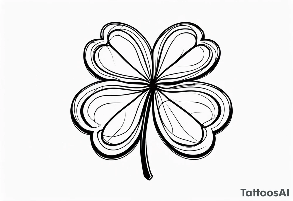clover with numbers 18 and 0 tattoo idea