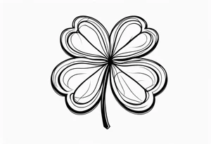 clover with numbers 18 and 0 tattoo idea