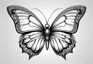 small elegant butterfly tattoo idea