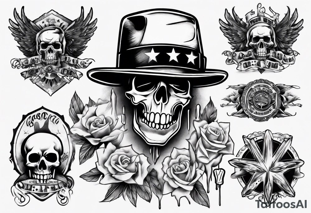 old american gangsta tattoo idea