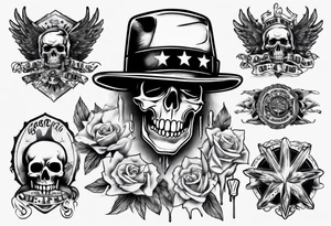 old american gangsta tattoo idea