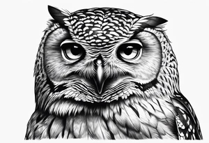 Powerful owl tattoo idea