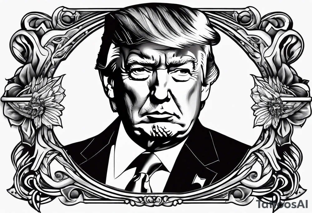 Tattoo stencil of trump tattoo idea