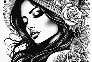 Resurrection Beautiful woman from death to inner peace and self-love tattoo idea