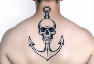 anchor and skull tattoo idea