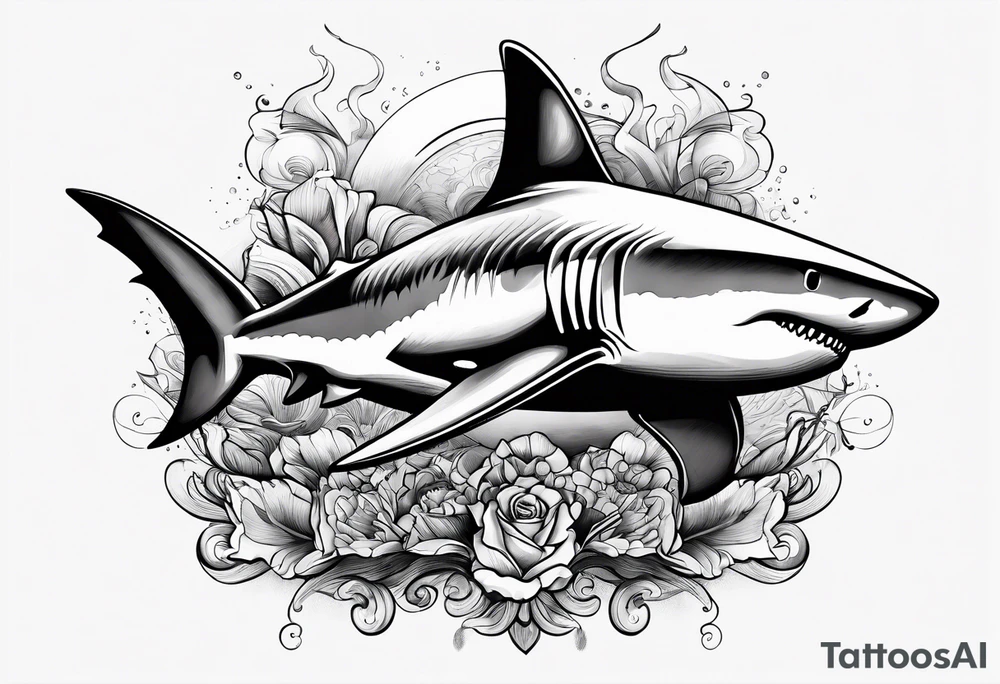 Shark bite tattoo idea