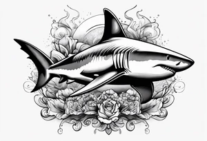 Shark bite tattoo idea