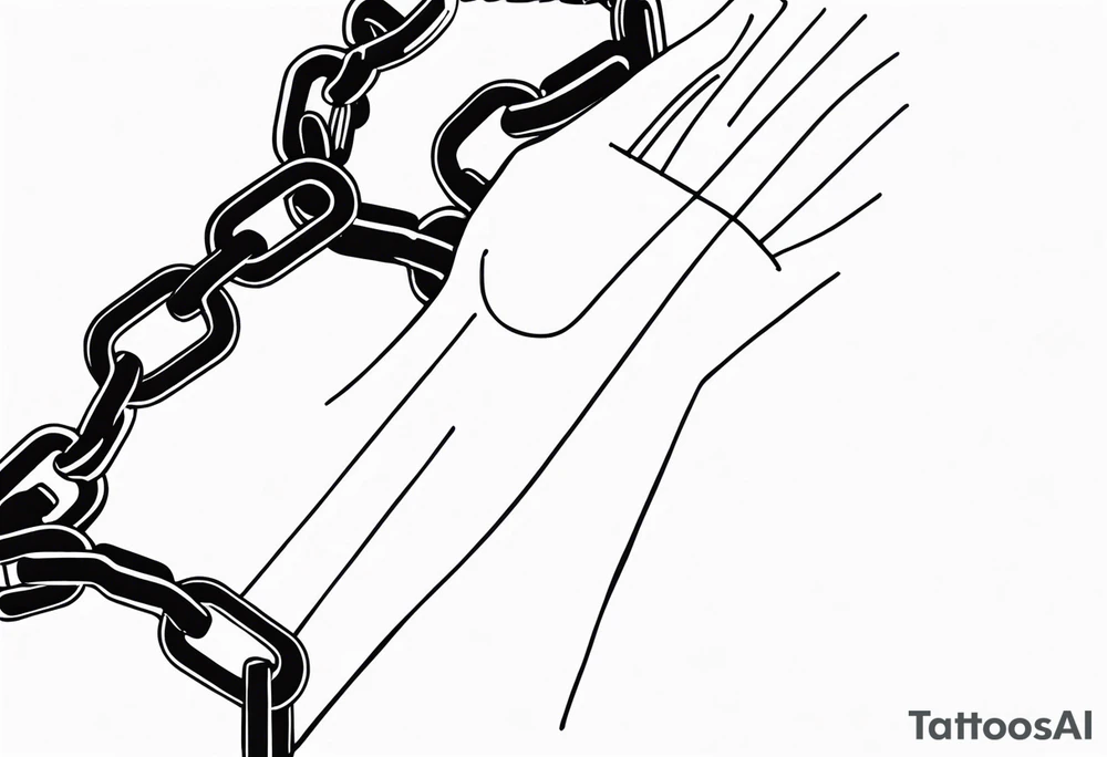 bicycle chain wrist tattoo idea
