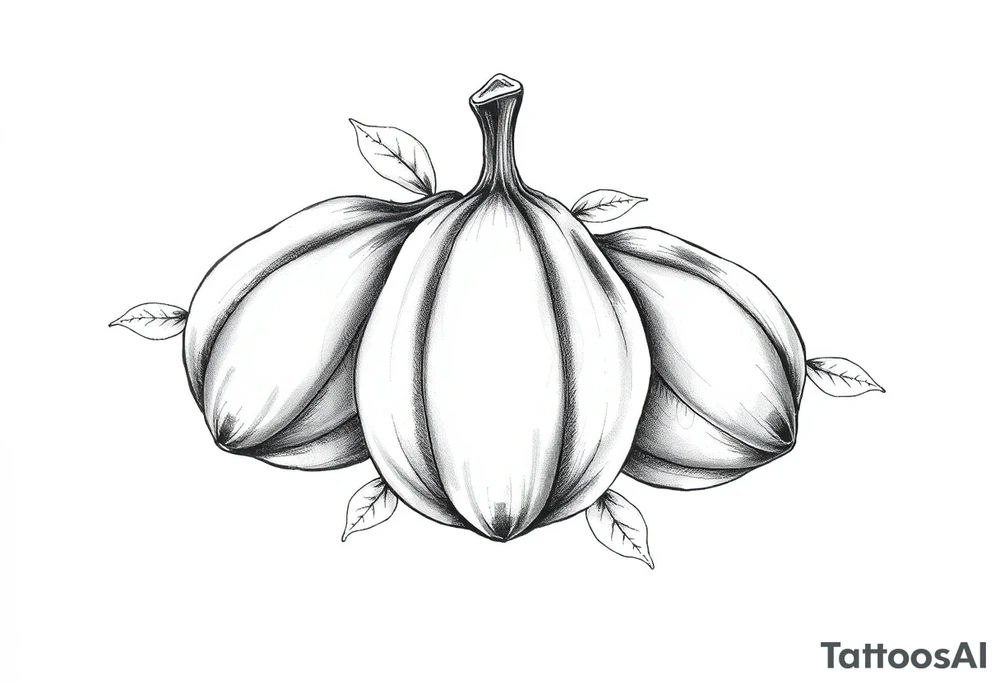 Drei Haselnüsse und mittig nach oben ein Haselnussblatt tattoo idea