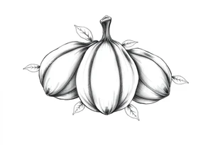 Drei Haselnüsse und mittig nach oben ein Haselnussblatt tattoo idea