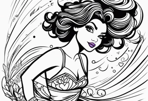 Girl twirling tattoo idea