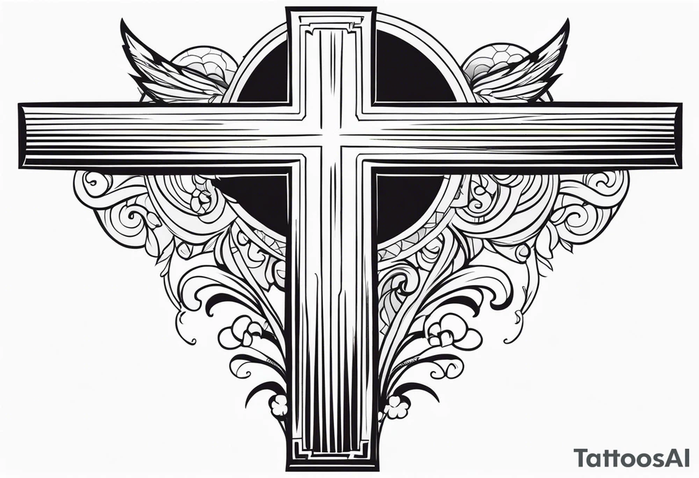 crucifix tattoo idea