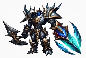 Mordekaiser from league of legends upper arm tattoo tattoo idea