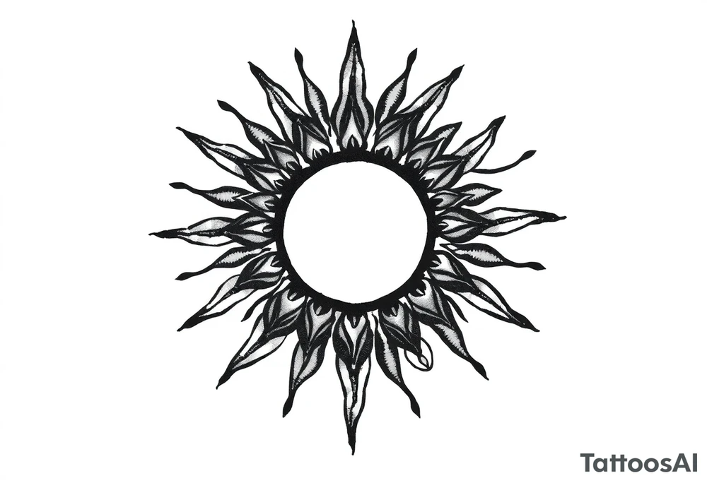 Sun tattoo idea