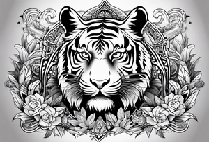 tiger mountain tattoo idea