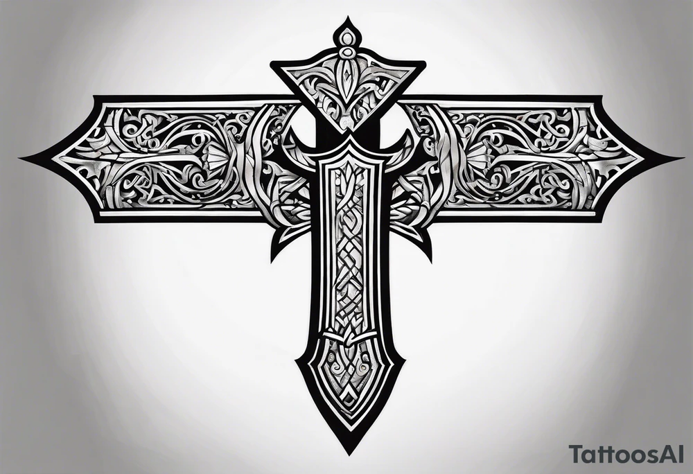 Arab sword tattoo idea