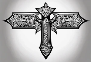 Arab sword tattoo idea