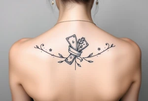 Memorial for grandma who loved gambling and money tattoo idea