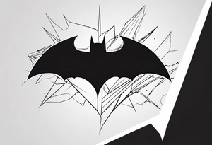 Batman symbol edgy tattoo idea