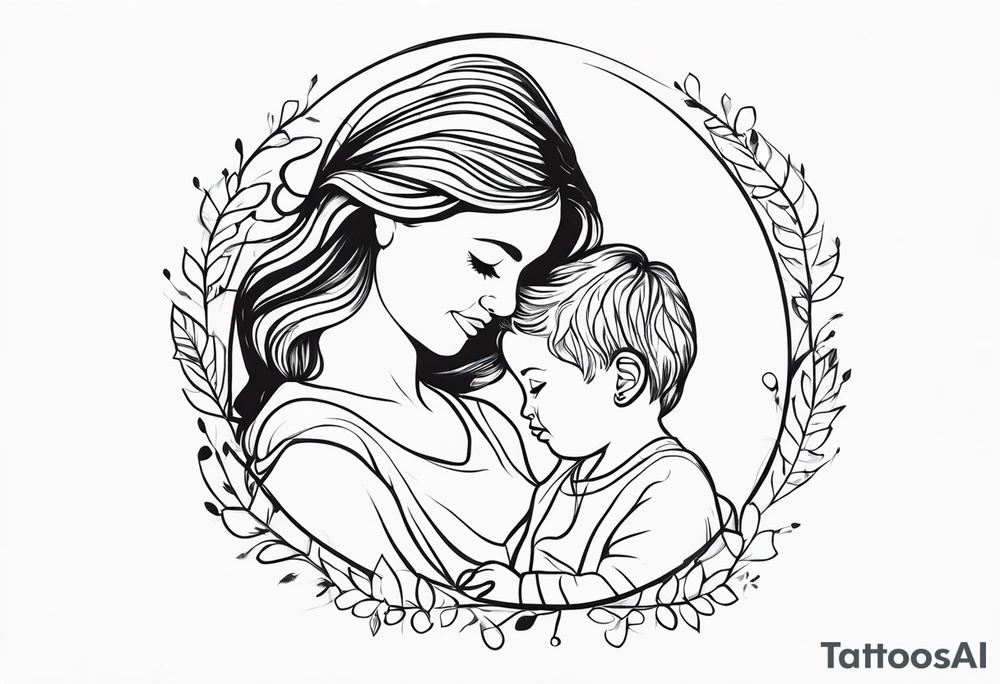 A mothers love for her kids tattoo idea